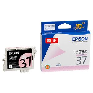 (まとめ) エプソン EPSON インクカートリッジ ライトマゼンタ ICLM37 1個  【×10セット】