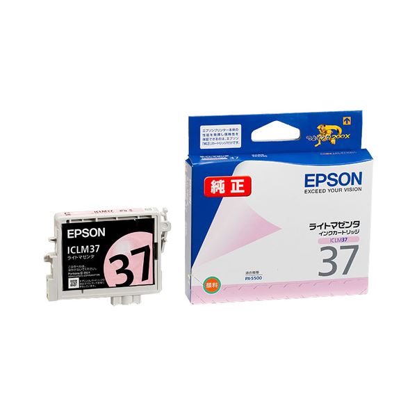 (まとめ) エプソン EPSON インクカートリッジ ライトマゼンタ ICLM37 1個  【×10セット】