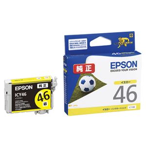 (まとめ) エプソン EPSON インクカートリッジ イエロー ICY46 1個  【×10セット】