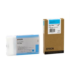 (まとめ) エプソン EPSON PX-P／K3インクカートリッジ ライトシアン 110ml ICLC38A 1個  【×10セット】