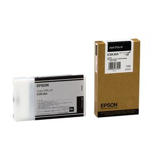 (まとめ) エプソン EPSON PX-P／K3インクカートリッジ フォトブラック 110ml ICBK38A 1個  【×10セット】