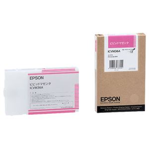 (まとめ) エプソン EPSON PX-P／K3インクカートリッジ ビビッドマゼンタ 110ml ICVM36A 1個  【×10セット】