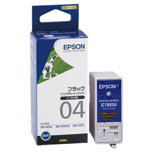 (まとめ) エプソン EPSON インクカートリッジ ブラック IC1BK04 1個  【×10セット】