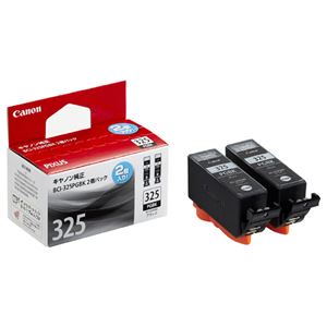 (まとめ) キヤノン Canon インクタンク BCI-325PGBK2P ブラック 4713B007 1箱（2個）  【×10セット】