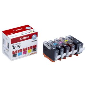 (まとめ) キヤノン Canon インクタンク BCI-7e+9／5MP 5色マルチパック 1018B003 1箱（5個：各色1個）  【×10セット】