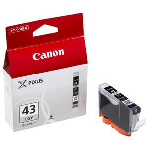 (まとめ) キヤノン Canon インクタンク BCI-43LGY ライトグレー 6383B001 1個  【×10セット】