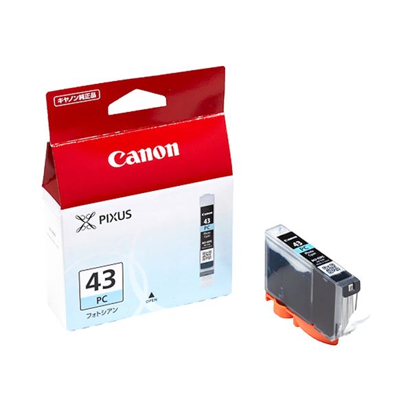 (まとめ) キヤノン Canon インクタンク BCI-43PC フォトシアン 6380B001 1個  【×10セット】