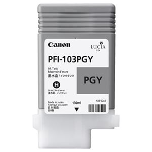 (まとめ) キヤノン Canon インクタンク PFI-103 顔料フォトグレー 130ml 2214B001 1個  【×10セット】