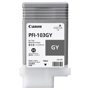 (まとめ) キヤノン Canon インクタンク PFI-103 顔料グレー 130ml 2213B001 1個  【×10セット】
