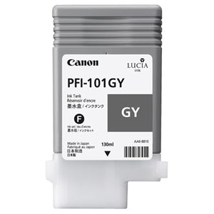 (まとめ) キヤノン Canon インクタンク PFI-101 顔料グレー 130ml 0892B001 1個  【×10セット】