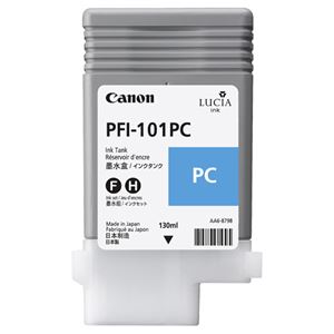 (まとめ) キヤノン Canon インクタンク PFI-101 顔料フォトシアン 130ml 0887B001 1個  【×10セット】