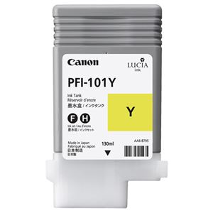 (まとめ) キヤノン Canon インクタンク PFI-101 顔料イエロー 130ml 0886B001 1個  【×10セット】