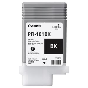 (まとめ) キヤノン Canon インクタンク PFI-101 顔料ブラック 130ml 0883B001 1個  【×10セット】