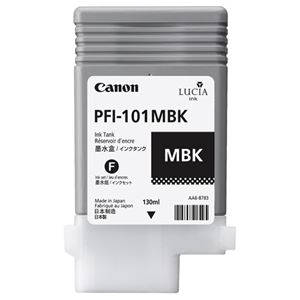 (まとめ) キヤノン Canon インクタンク PFI-101 顔料マットブラック 130ml 0882B001 1個  【×10セット】