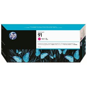 (まとめ) HP91 インクカートリッジ マゼンタ 775ml 顔料系 C9468A 1個  【×10セット】