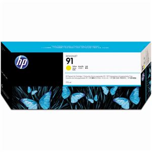 (まとめ) HP91 インクカートリッジ イエロー 775ml 顔料系 C9469A 1個  【×10セット】