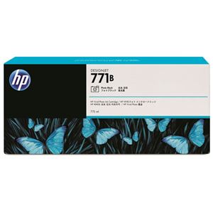 (まとめ) HP771B インクカートリッジ フォトブラック 775ml 顔料系 B6Y05A 1個  【×10セット】