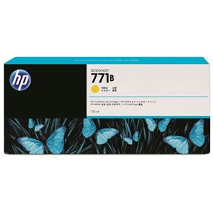 (まとめ) HP771B インクカートリッジ イエロー 775ml 顔料系 B6Y02A 1個  【×10セット】