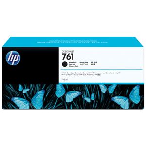 (まとめ) HP761 インクカートリッジ マットブラック 775ml 顔料系 CM997A 1個  【×10セット】