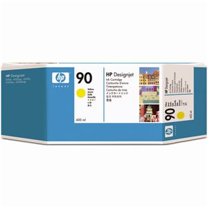 (まとめ) HP90 インクカートリッジ イエロー 400ml 染料系 C5065A 1個  【×10セット】