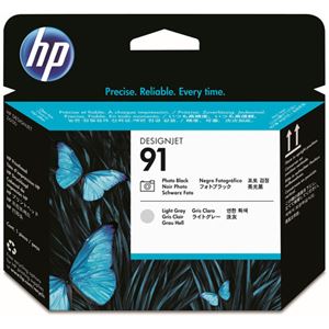(まとめ) HP91 プリントヘッド フォトブラック／ライトグレー C9463A 1個  【×10セット】