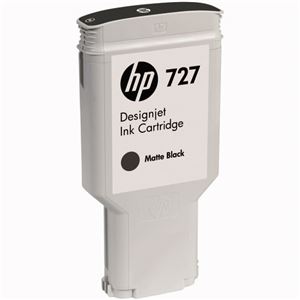 (まとめ) HP727 インクカートリッジ 顔料マットブラック 300ml C1Q12A 1個  【×10セット】