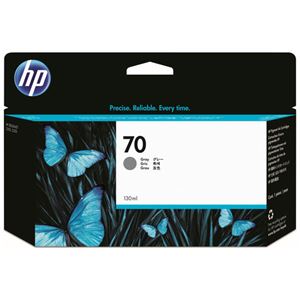 (まとめ) HP70 インクカートリッジ グレー 130ml 顔料系 C9450A 1個  【×10セット】