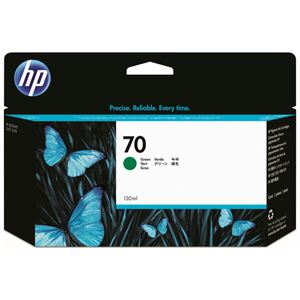 (まとめ) HP70 インクカートリッジ グリーン 130ml 顔料系 C9457A 1個  【×10セット】