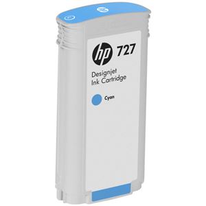 (まとめ) HP727 インクカートリッジ 染料シアン 130ml B3P19A 1個  【×10セット】