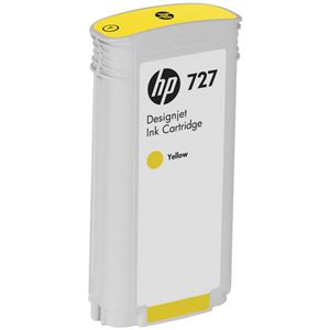 (まとめ) HP727 インクカートリッジ 染料イエロー 130ml B3P21A 1個  【×10セット】