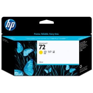 (まとめ) HP72 インクカートリッジ イエロー 130ml 染料系 C9373A 1個  【×10セット】