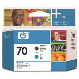 (まとめ) HP70 プリントヘッド マットブラック／シアン C9404A 1個  【×10セット】