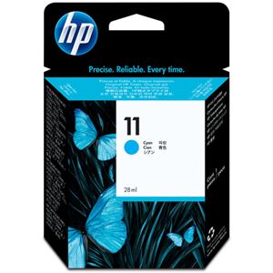 (まとめ) HP11 インクカートリッジ シアン 28ml 染料系 C4836A 1個  【×10セット】
