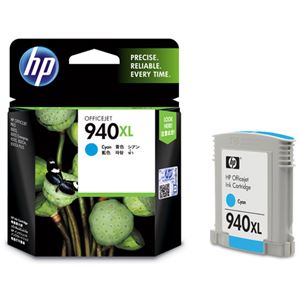 (まとめ) HP940XL インクカートリッジ シアン C4907AA 1個  【×10セット】