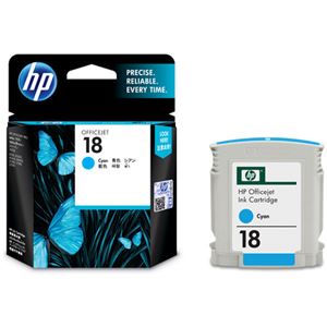(まとめ) HP18 インクカートリッジ シアン C4937A 1個  【×10セット】