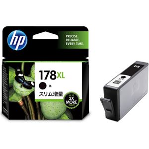 (まとめ) HP178XL インクカートリッジ 黒 スリム増量 CN684HJ 1個  【×10セット】