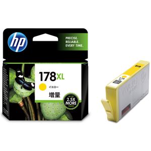 (まとめ) HP178XL インクカートリッジ イエロー 増量 CB325HJ 1個  【×10セット】