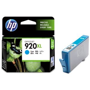 (まとめ) HP920XL インクカートリッジ シアン CD972AA 1個  【×10セット】