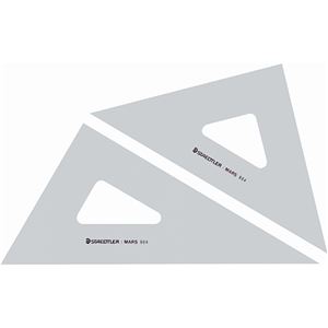 (まとめ) ステッドラー マルス 三角定規 30cm 45°・60°ペア 964 30 1組  【×10セット】