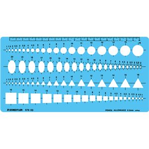 (まとめ) ステッドラー テンプレート 組合せ定規 エッジ付 976 03 1枚  【×10セット】