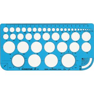 (まとめ) ステッドラー テンプレート 円定規 大 エッジ付 976 01 1枚  【×10セット】