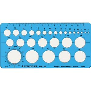 (まとめ) ステッドラー テンプレート 円定規 小 エッジ付 976 02 1枚  【×10セット】