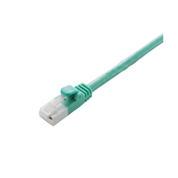 CAT6対応 爪折れ防止 LANケーブル 5m／簡易パッケージ仕様（グリーン） 【×10セット】