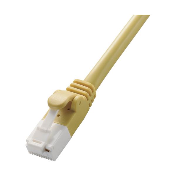 (まとめ) エレコム Cat6対応ツメ折れ防止LANケーブル イエロー 10m LD-GPT／Y10／RS 1本  【×10セット】