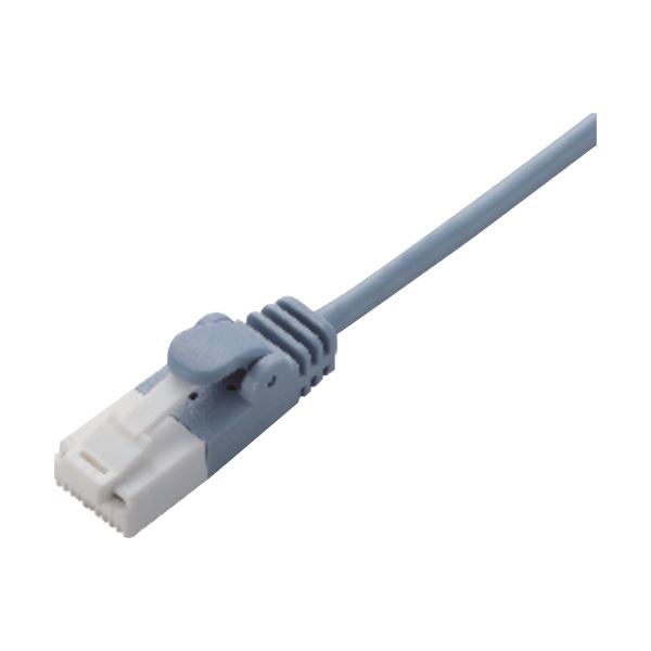 (まとめ) エレコムツメ折れ防止スリムLANケーブル(Cat6) ブルー 3.0m LD-GPST/BU30 1本 【×10セット】