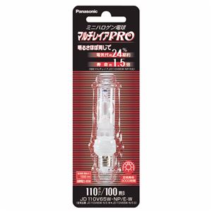 (まとめ) パナソニック ミニハロゲン電球 マルチレイアPRO 110V用 100W形 E11口金 クリア JD110V65WNPEW(1個)  【×10セット】