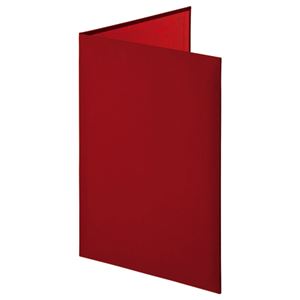 証書ファイル 布クロス 二つ折り 透明コーナー貼り付けタイプ A4 赤 【×10セット】