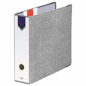 (まとめ) ライオン事務器 AZファイル A4タテ 2穴 470枚収容 背幅89mm グレー No.10 1冊  【×10セット】