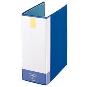 (まとめ) ライオン事務器 パイプ式ファイル(環境) 両開き A4タテ 1000枚収容 背幅121mm ブルー No.7103RK 1冊  【×10セット】
