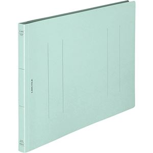 (まとめ) ライオン事務器 フラットファイル(環境) 樹脂押え具 B4ヨコ 150枚収容 背幅18mm 水 A-508KB4E 1セット(10冊)  【×10セット】
